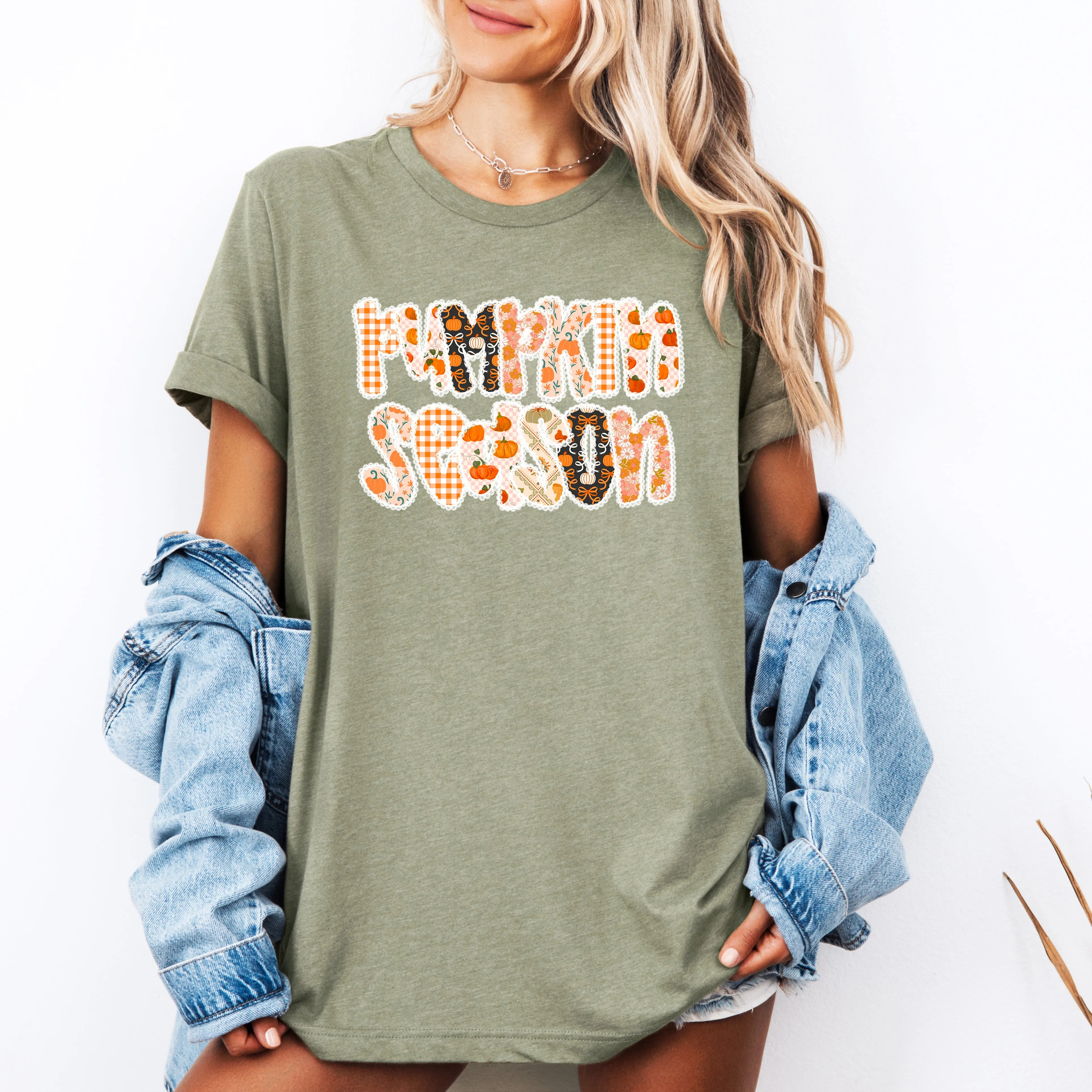 Pumpkin Season, Pattern, Classic Autumn, Fall, Tshirt sold by Refinery Number One product image thumbnail 3