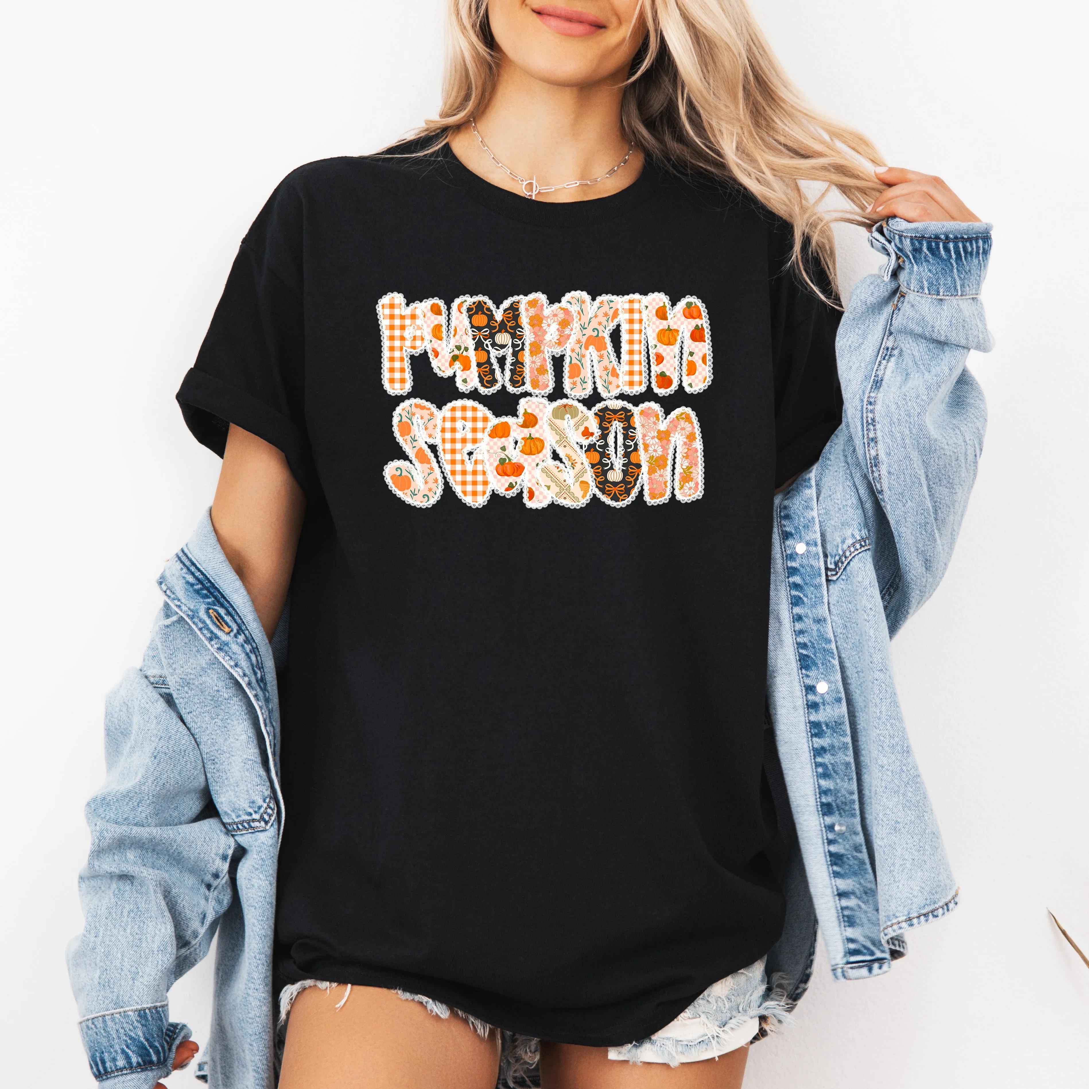 Pumpkin Season, Pattern, Classic Autumn, Fall, Tshirt sold by Refinery Number One product image thumbnail 2