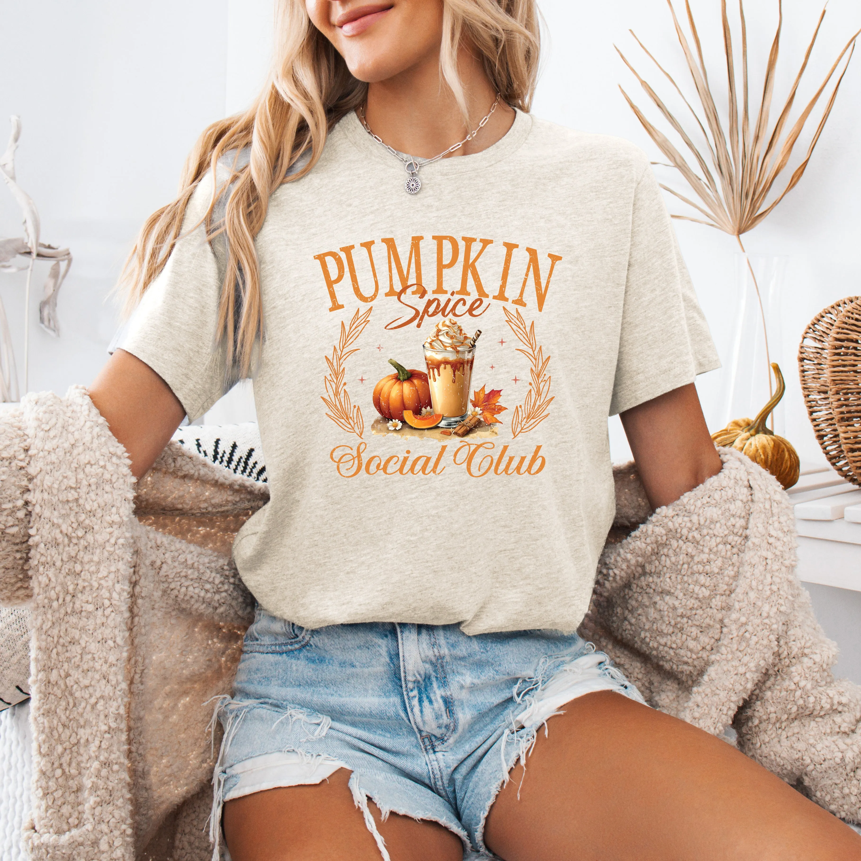 Pumpkin Spice Social Club Autumn Halloween Fall Seasonal Cozy Limited Edition Graphic Tee sold by Refinery Number One product image thumbnail 2