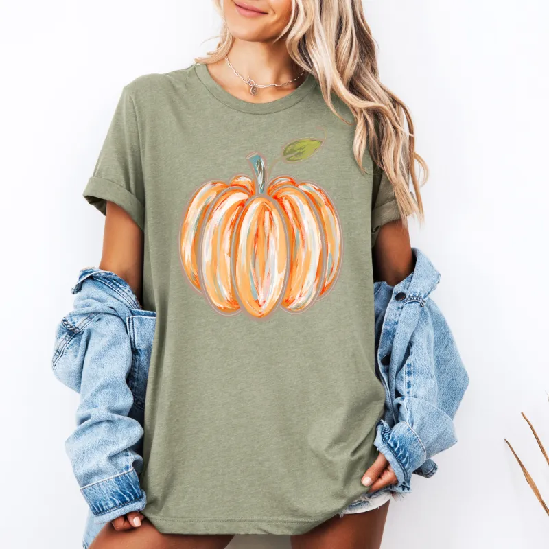 Watercolor Pumpkin, Halloween, Autumn, Fall, Tshirt sold by Refinery Number One