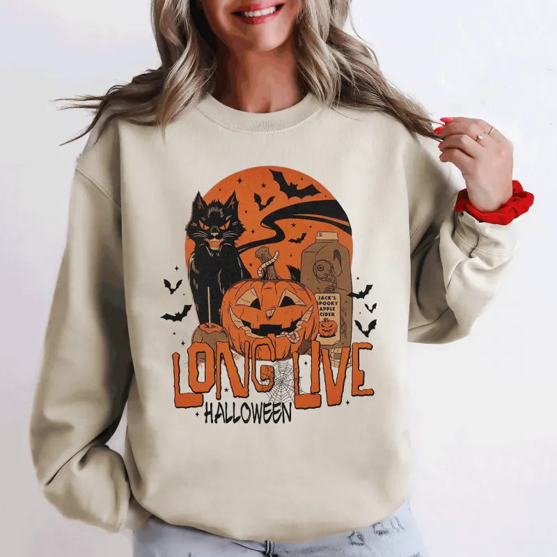 Long Live Halloween, Retro, Classic, Vintage Sweatshirt sold by Refinery Number One