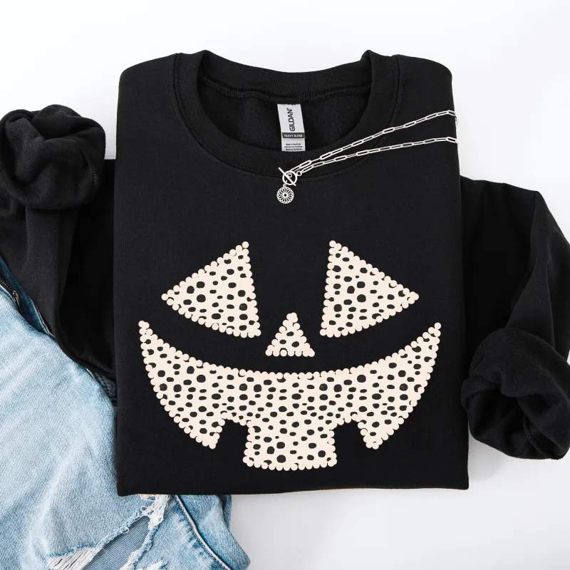 Jack o Lantern, Dalmatian Print, Halloween Sweatshirt sold by Refinery Number One