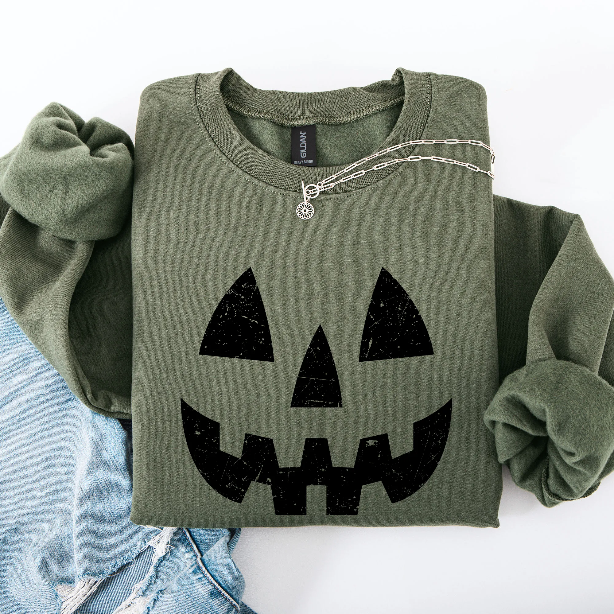 Jack o Lantern, Cute, Halloween Sweatshirt sold by Refinery Number One