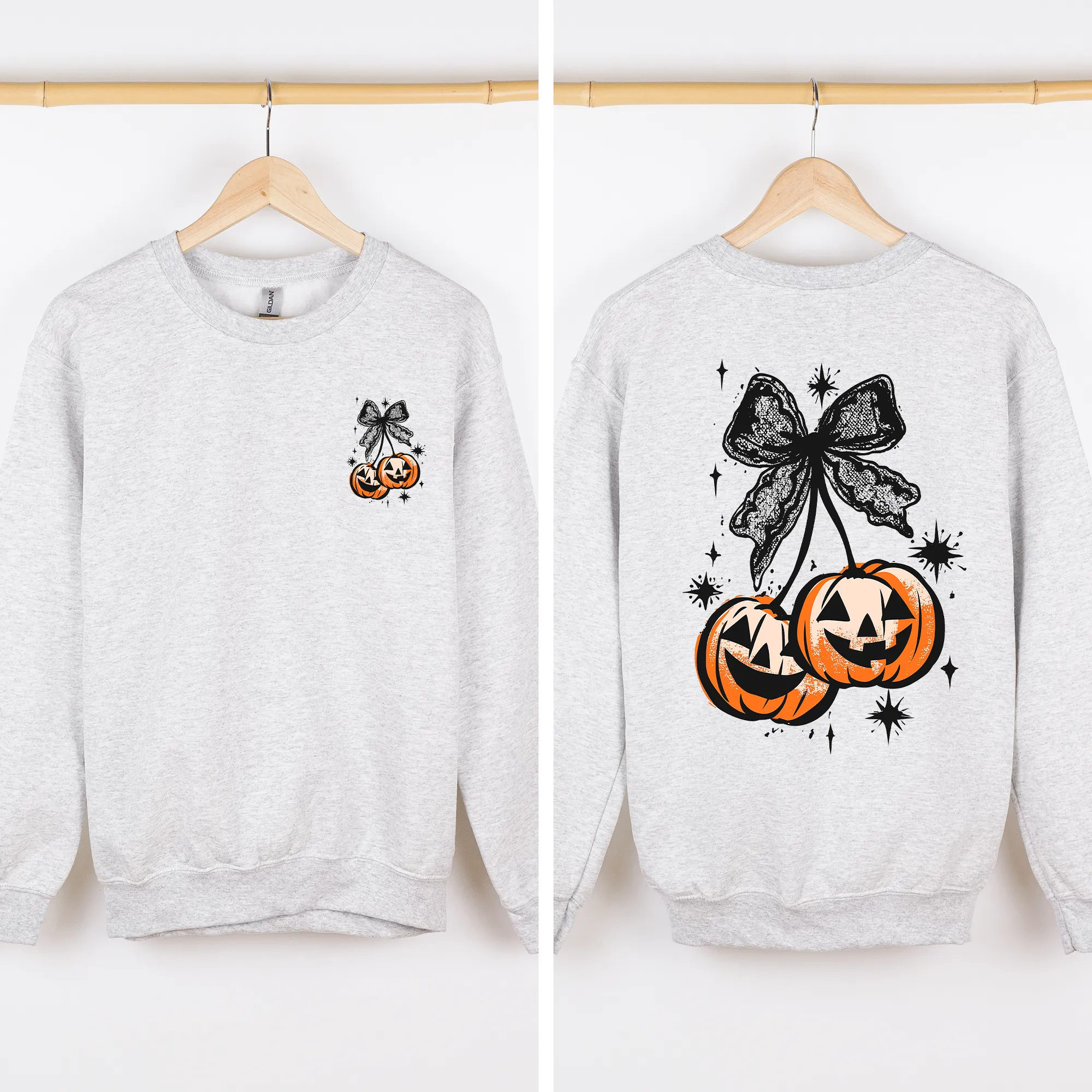 Halloween Cherry Pumpkins, Cute, Front and Back Sweatshirt sold by Refinery Number One product image thumbnail 5