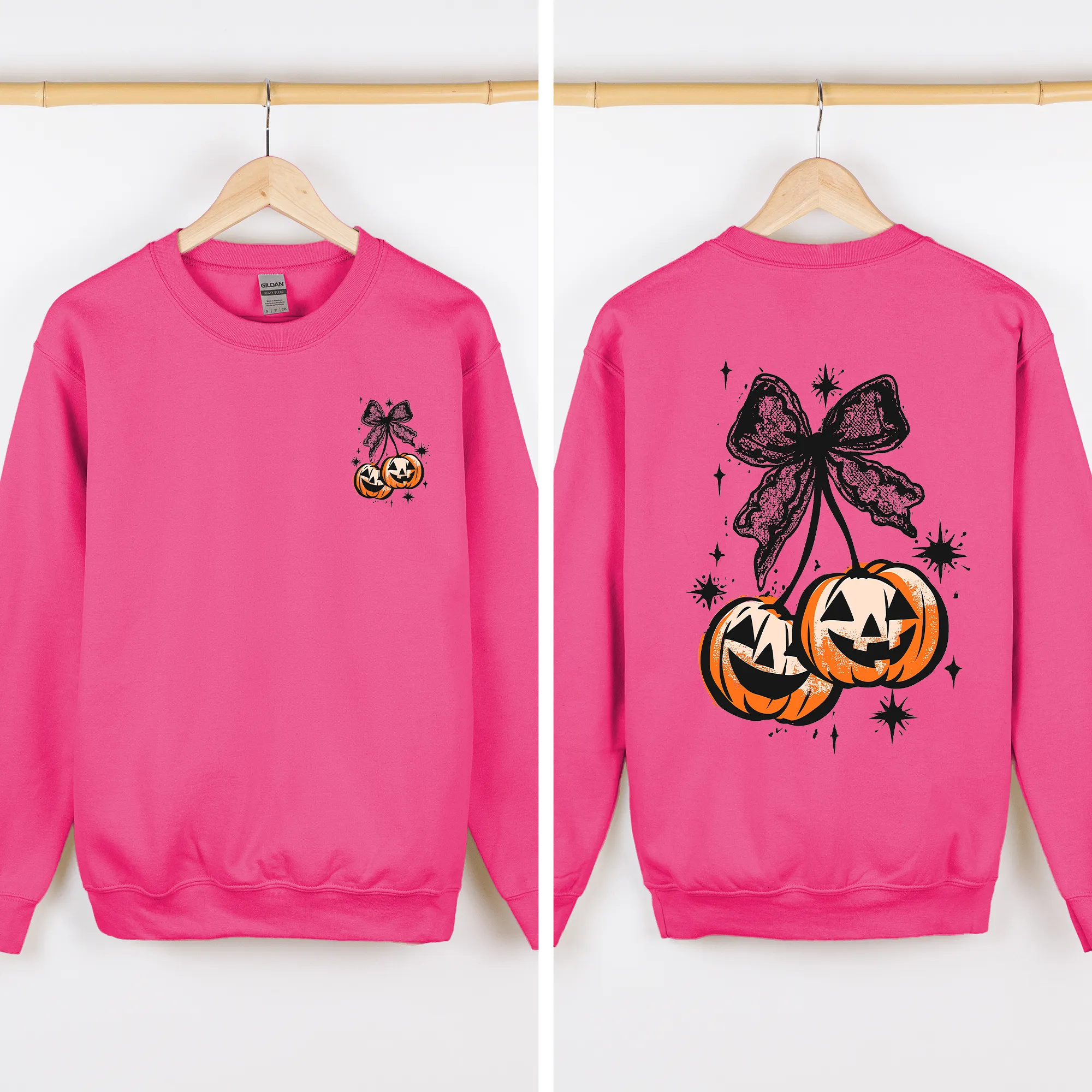 Halloween Cherry Pumpkins, Cute, Front and Back Sweatshirt sold by Refinery Number One product image thumbnail 4
