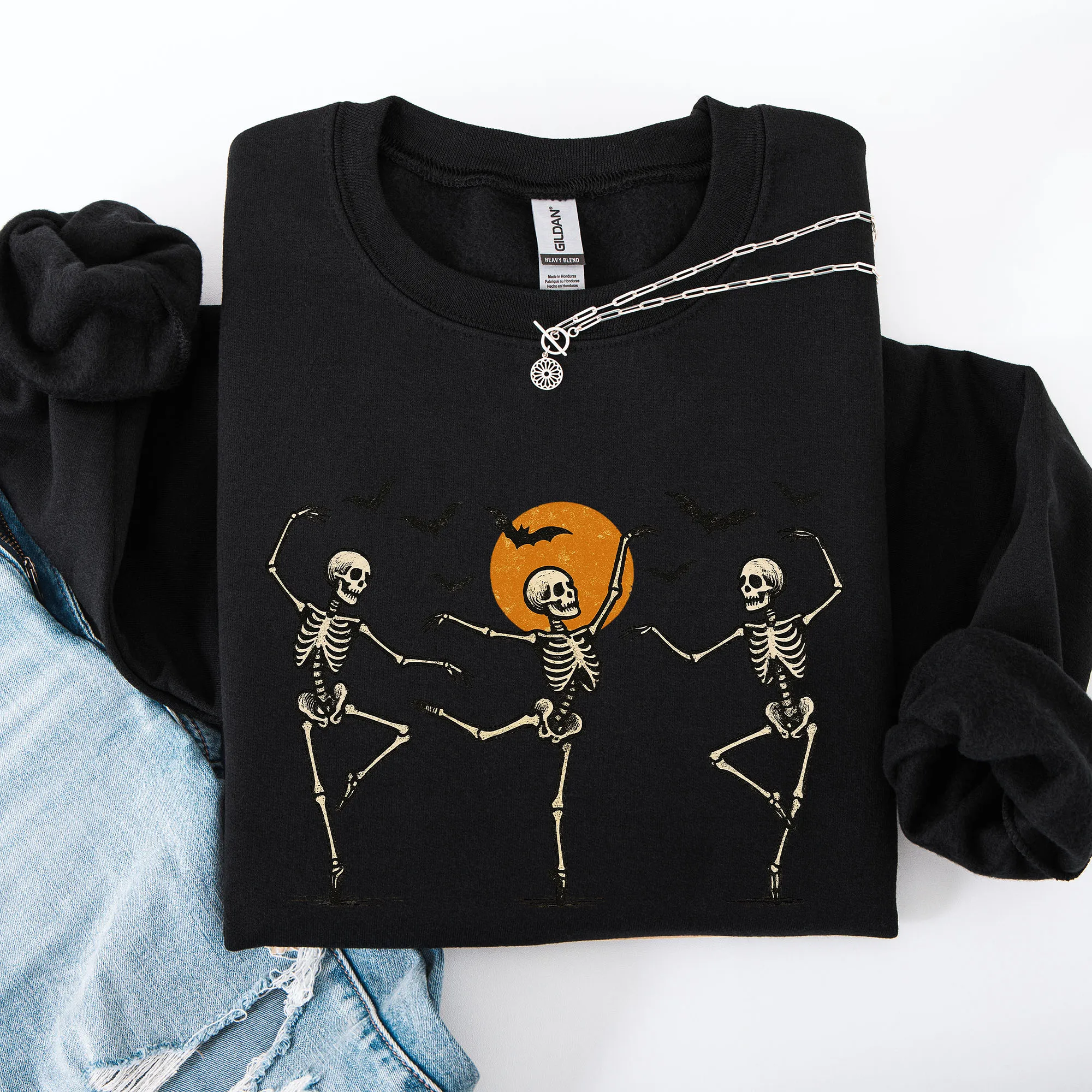 Skeleton Dancers, Halloween, Cute Sweatshirt sold by Refinery Number One product image thumbnail 5
