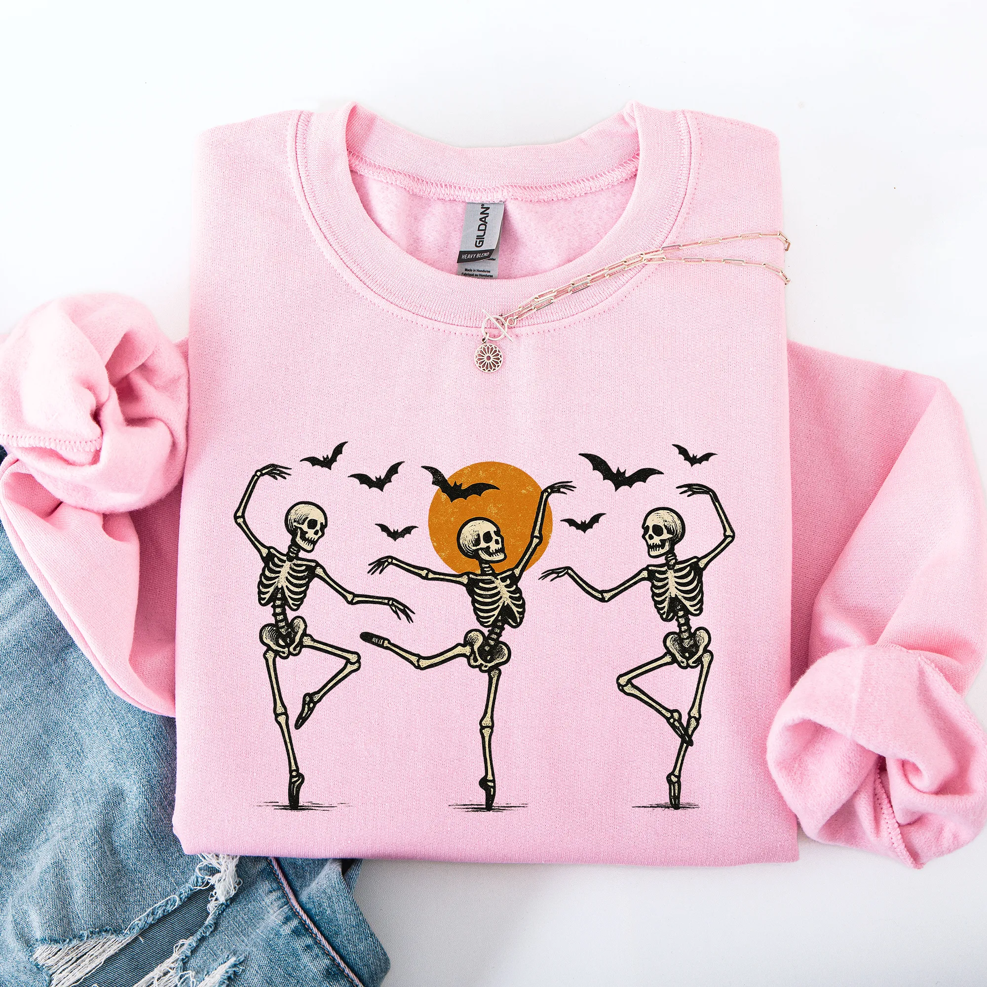 Skeleton Dancers, Halloween, Cute Sweatshirt sold by Refinery Number One product image thumbnail 3