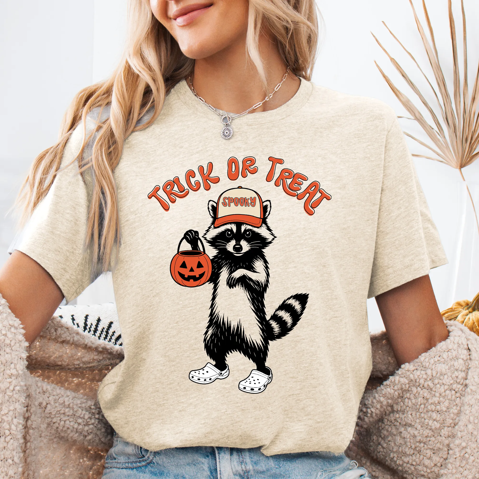 Trick or Treat, Feral Raccoon, Funny, Spooky, Halloween, Trending Graphic Tee, Tshirt sold by Refinery Number One product image thumbnail 2