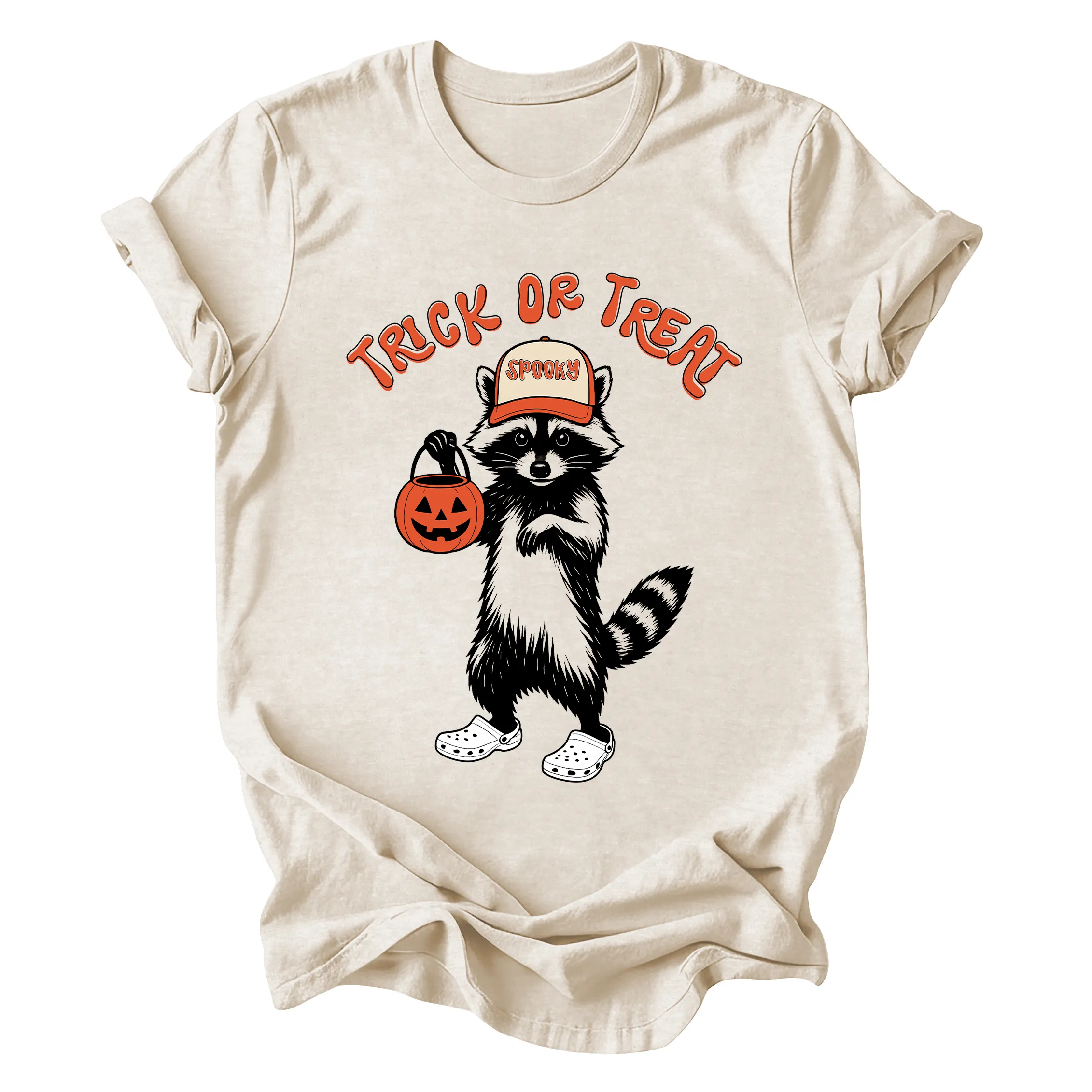 Trick or Treat, Feral Raccoon, Funny, Spooky, Halloween, Trending Graphic Tee, Tshirt sold by Refinery Number One product image thumbnail 4