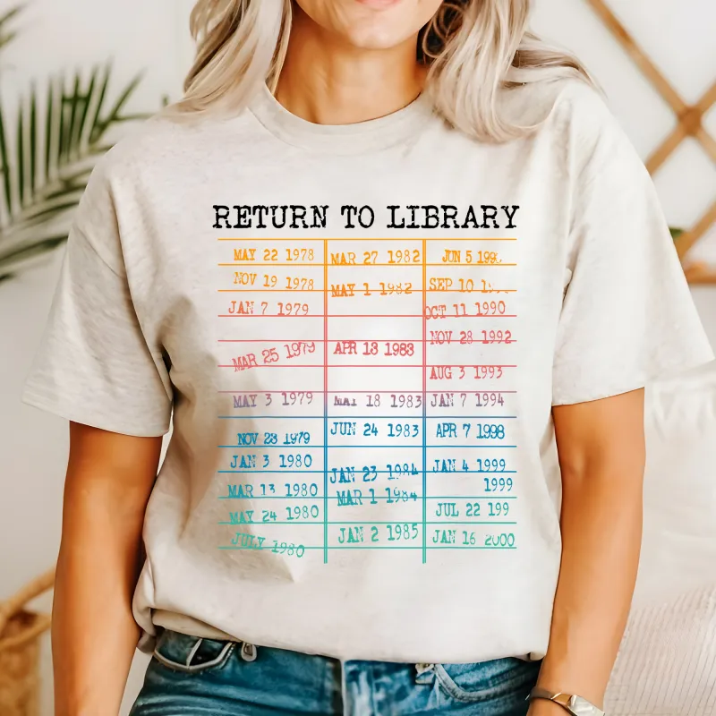 Return to Library, Booktok, Bookish, Trend, Graphic Tee, Tshirt sold by Refinery Number One
