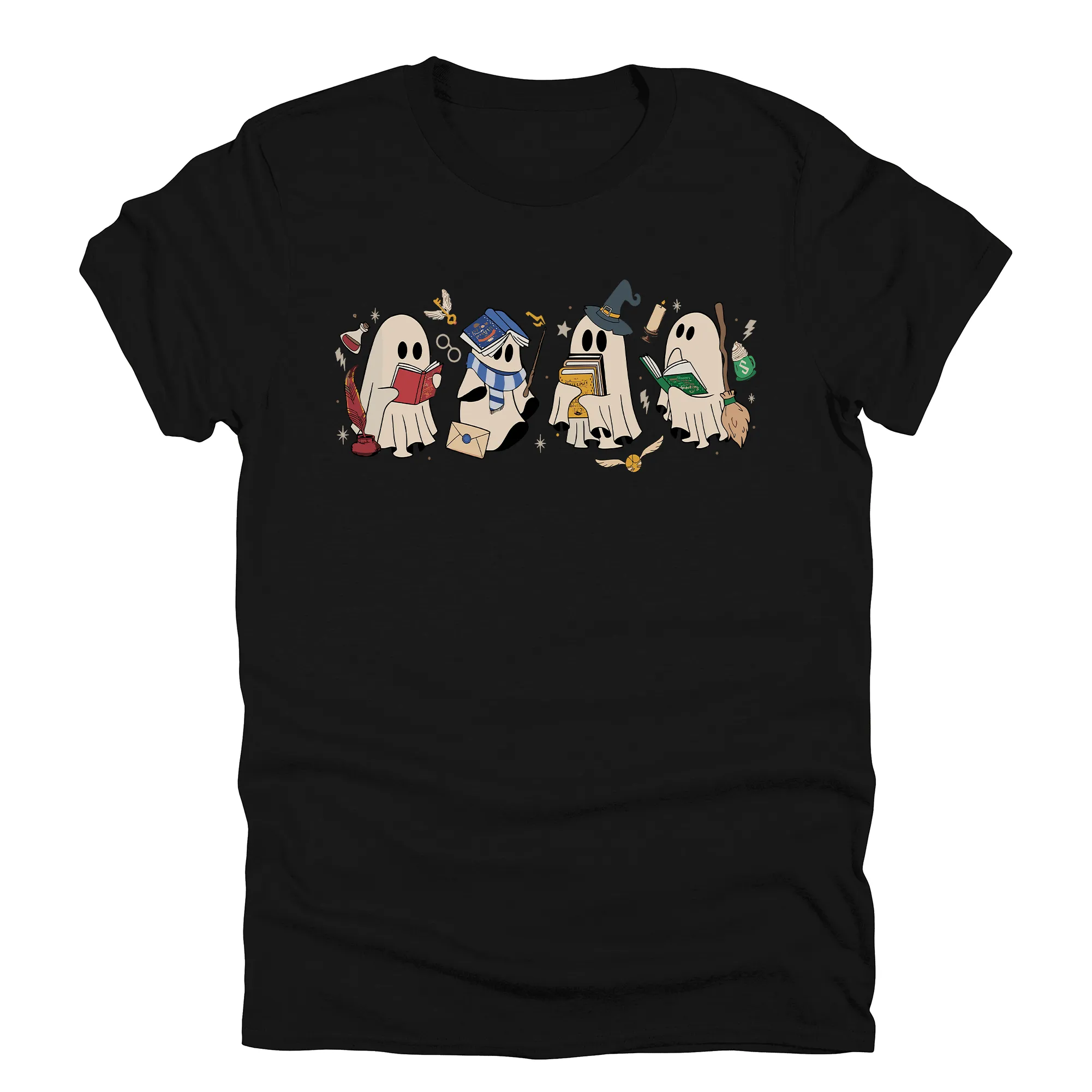 Reading Ghosts, Witches, Wizards, Halloween, Trending Graphic Tee, Tshirt sold by Refinery Number One product image thumbnail 3