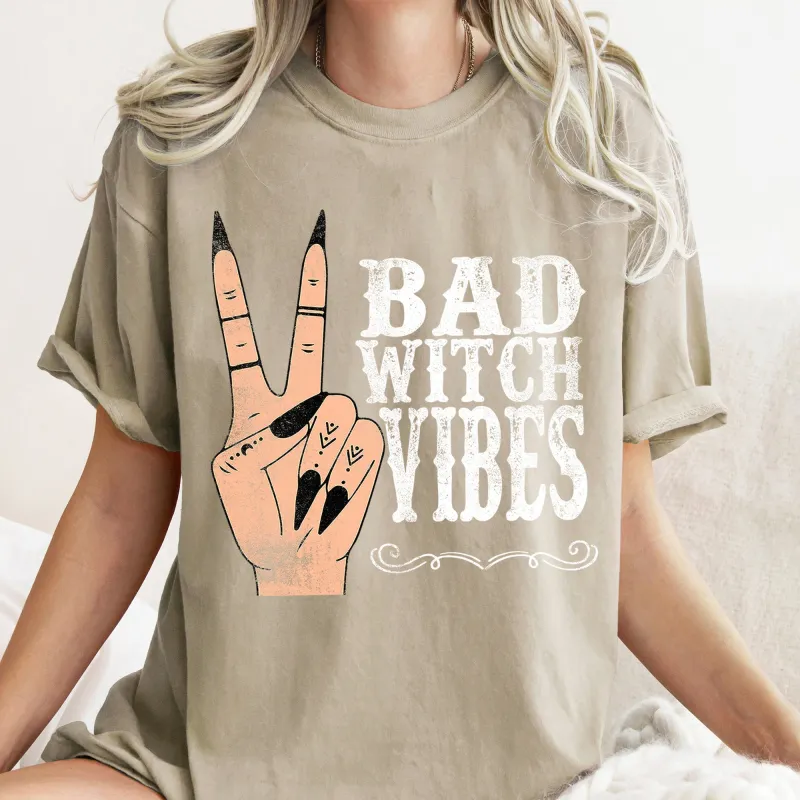 Bad Witch Vibes Comfort Colors Tshirt sold by Refinery Number One