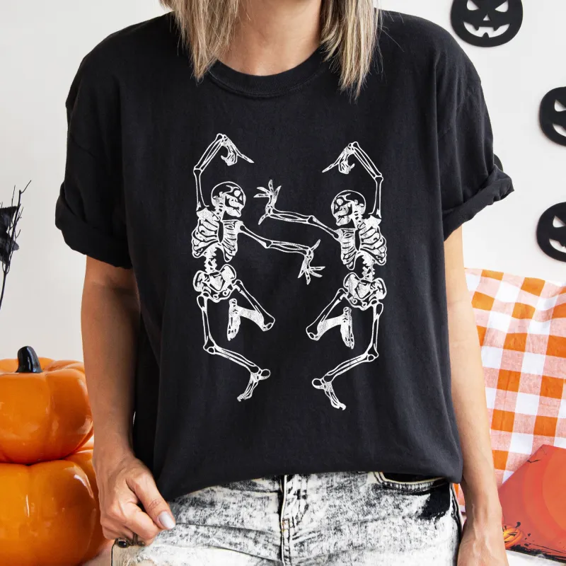 Dancing Skeletons Retro Halloween Comfort Colors Tshirt sold by Refinery Number One