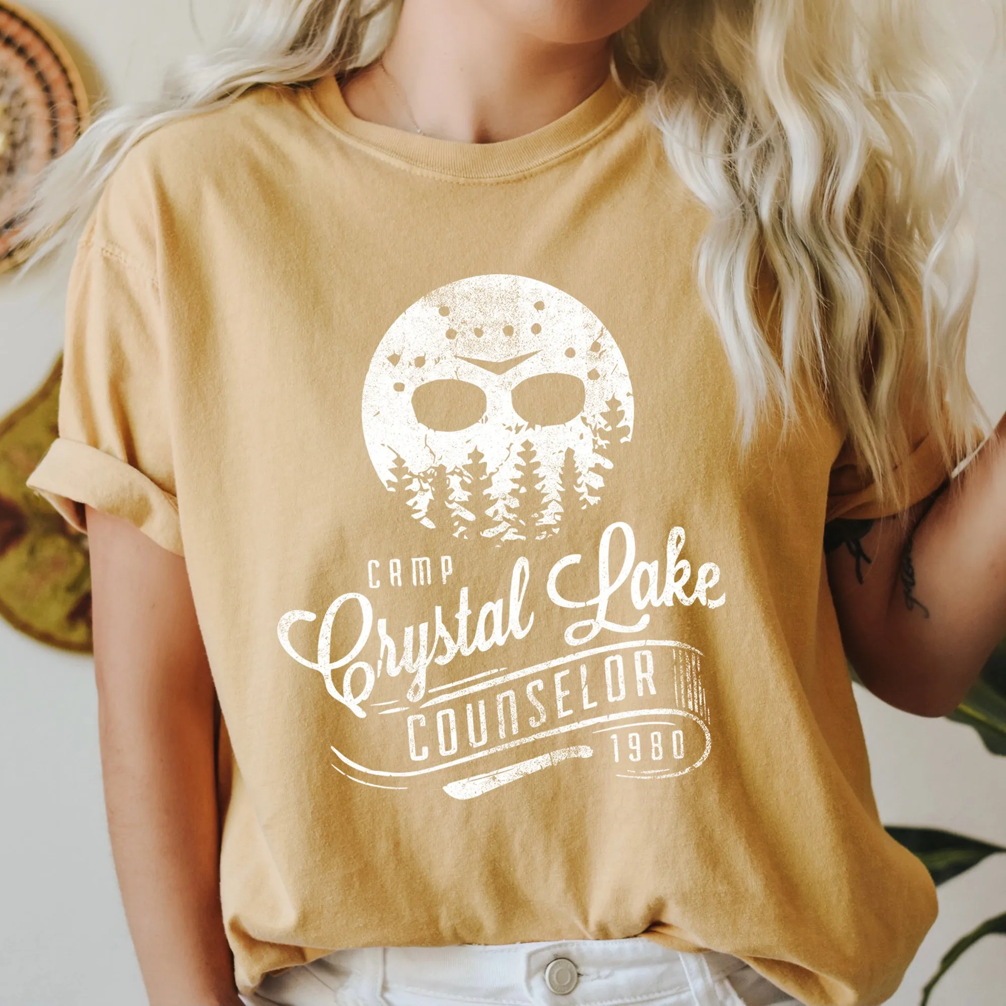 Camp Crystal Lake Counselor Retro Halloween Comfort Colors Tshirt sold by Refinery Number One product image thumbnail 3