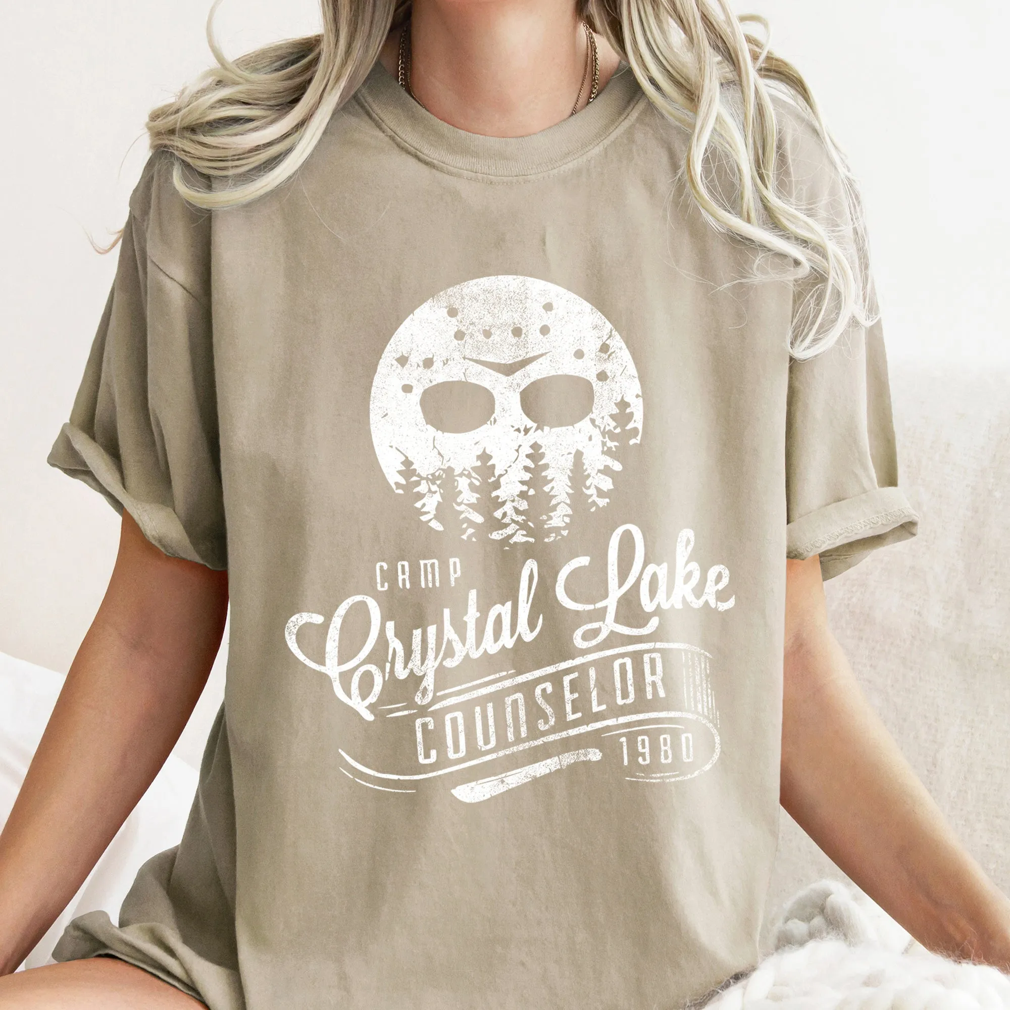 Camp Crystal Lake Counselor Retro Halloween Comfort Colors Tshirt sold by Refinery Number One product image thumbnail 5