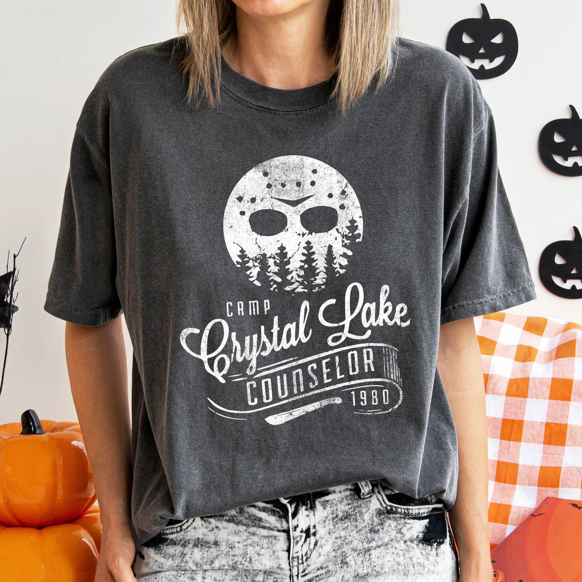 Camp Crystal Lake Counselor Retro Halloween Comfort Colors Tshirt sold by Refinery Number One product image thumbnail 4