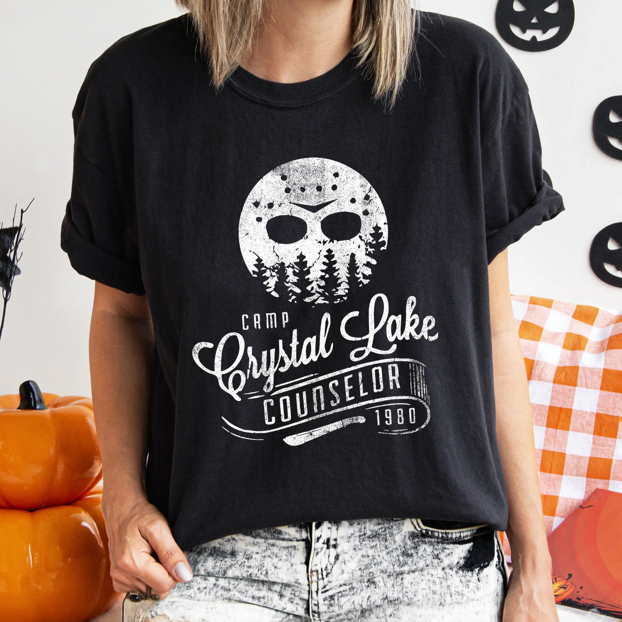 Camp Crystal Lake Counselor Retro Halloween Comfort Colors Tshirt sold by Refinery Number One