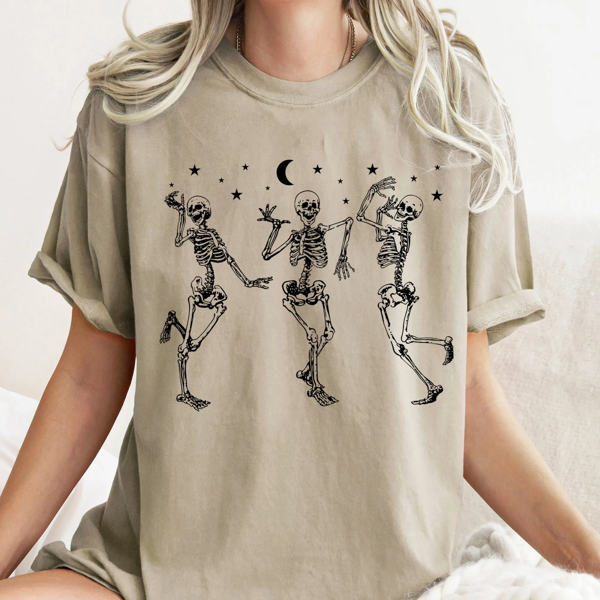 Dancing Skeletons At Night Retro Halloween Comfort Colors Tshirt sold by Refinery Number One product image thumbnail 5
