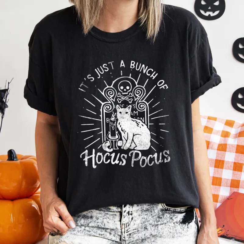 It's Just A Bunch Of Hocus Pocus Retro Halloween Comfort Colors Tshirt sold by Refinery Number One