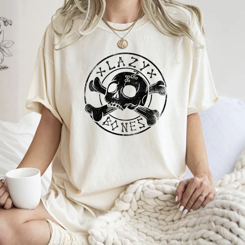 Lazy Bones Retro Halloween Comfort Colors Tshirt sold by Refinery Number One