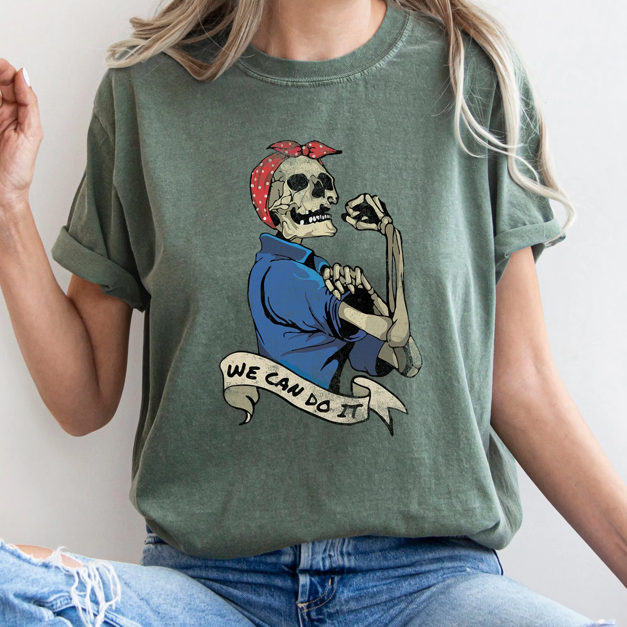 Rosie the Riveter We Can Do It Retro Halloween Comfort Colors Tshirt sold by Refinery Number One product image thumbnail 3