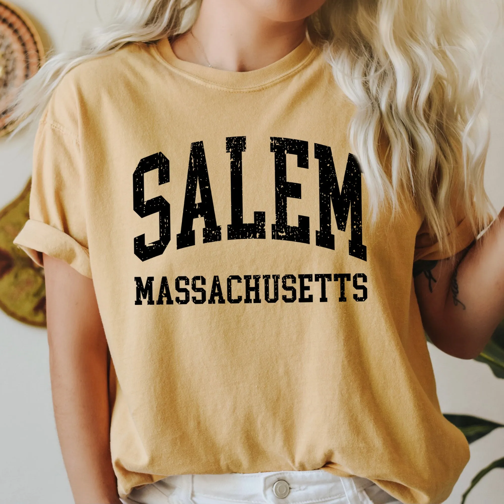 Salem Massachusetts Retro Halloween Comfort Colors Tshirt sold by Refinery Number One product image thumbnail 3