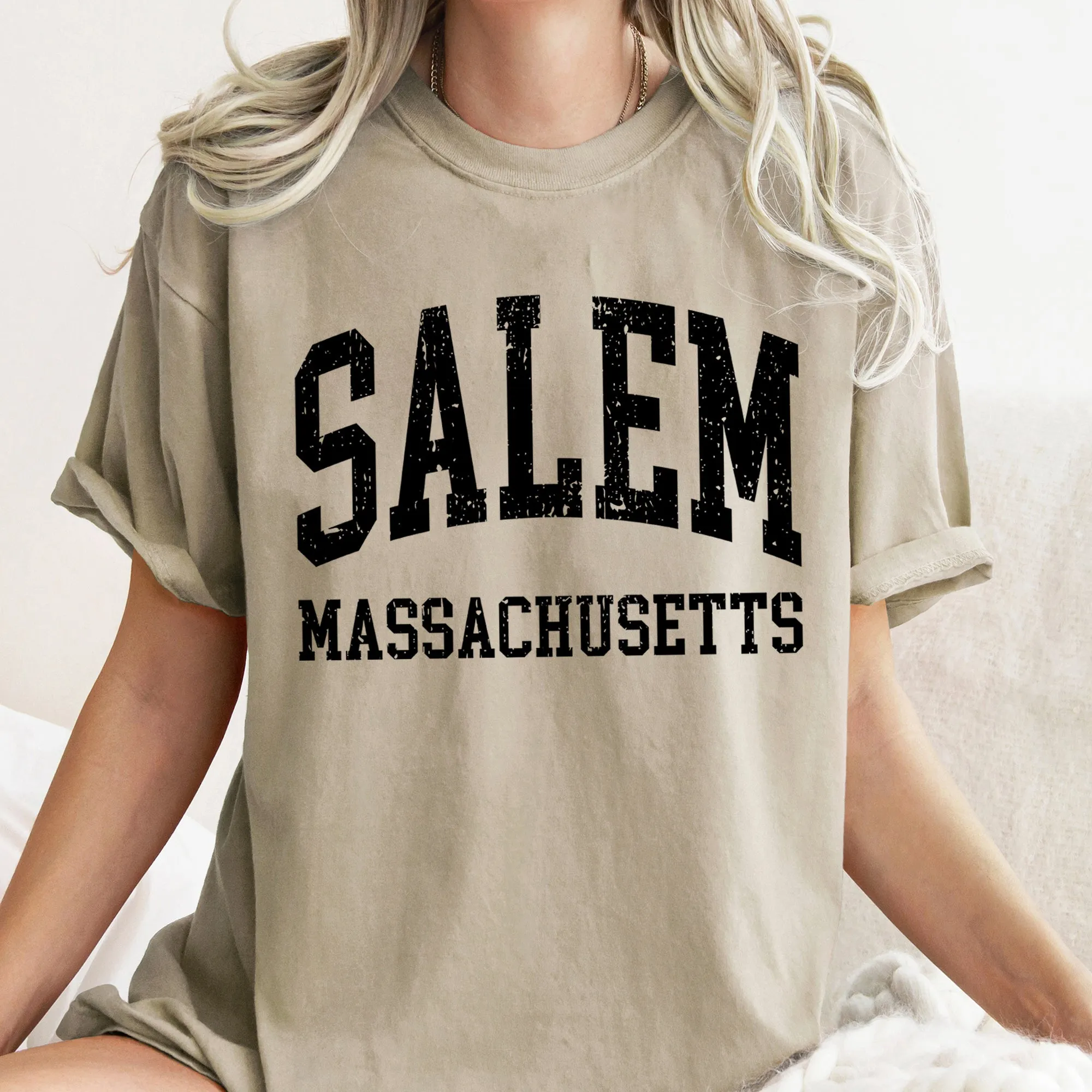 Salem Massachusetts Retro Halloween Comfort Colors Tshirt sold by Refinery Number One product image thumbnail 5