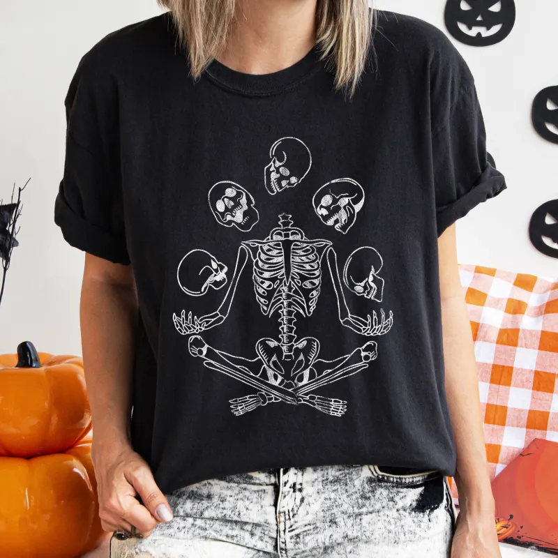Skeleton Juggling Retro Halloween Comfort Colors Tshirt sold by Refinery Number One