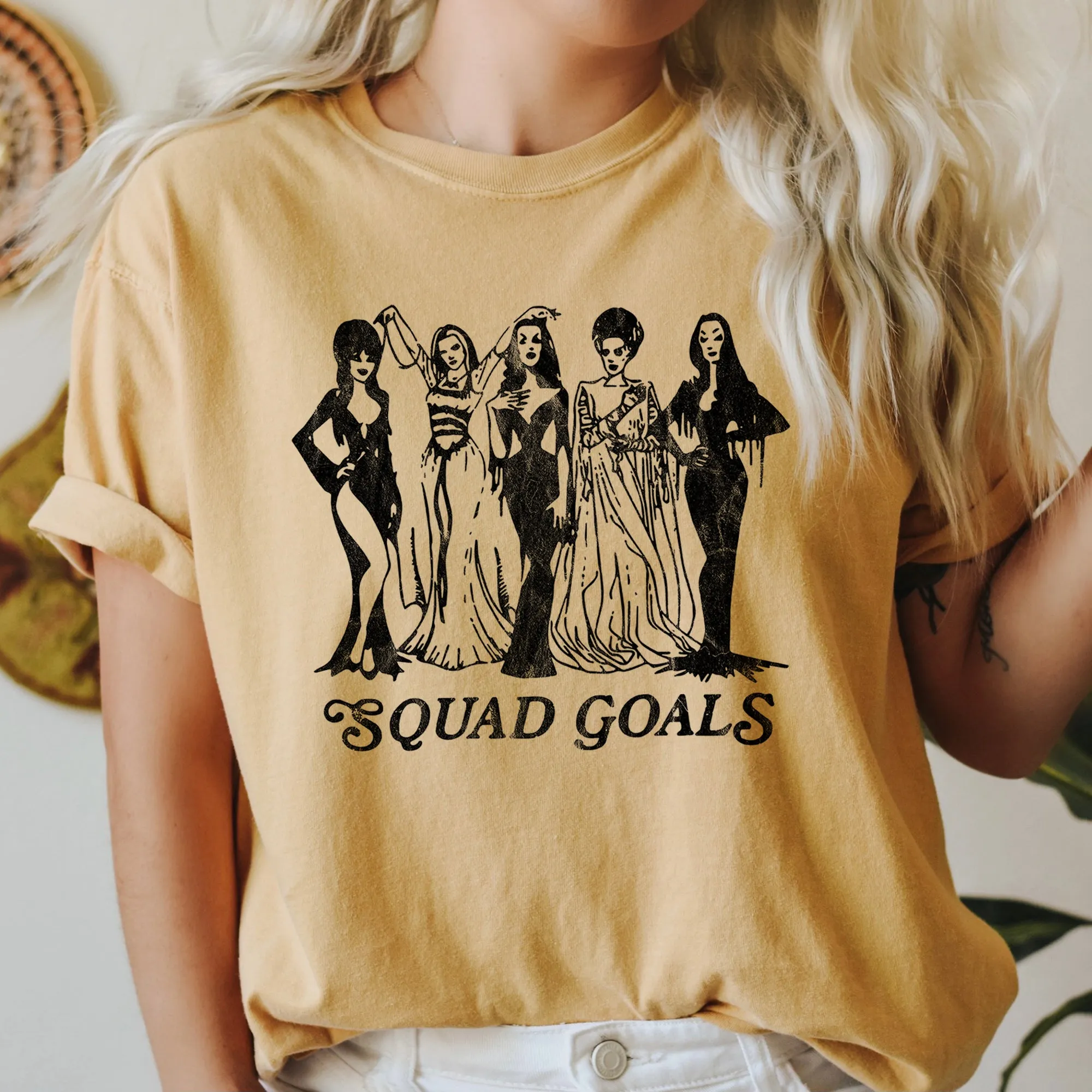 Squad Goals Retro Halloween Comfort Colors Tshirt sold by Refinery Number One product image thumbnail 3