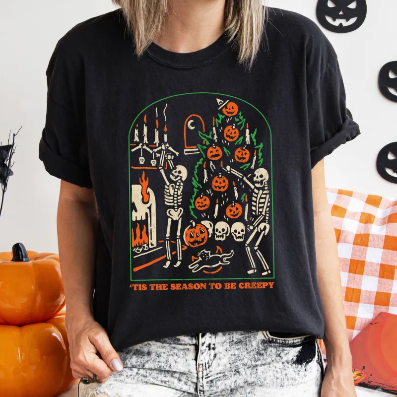 Tis The Season To Be Creepy Retro Halloween Comfort Colors Tshirt sold by Refinery Number One