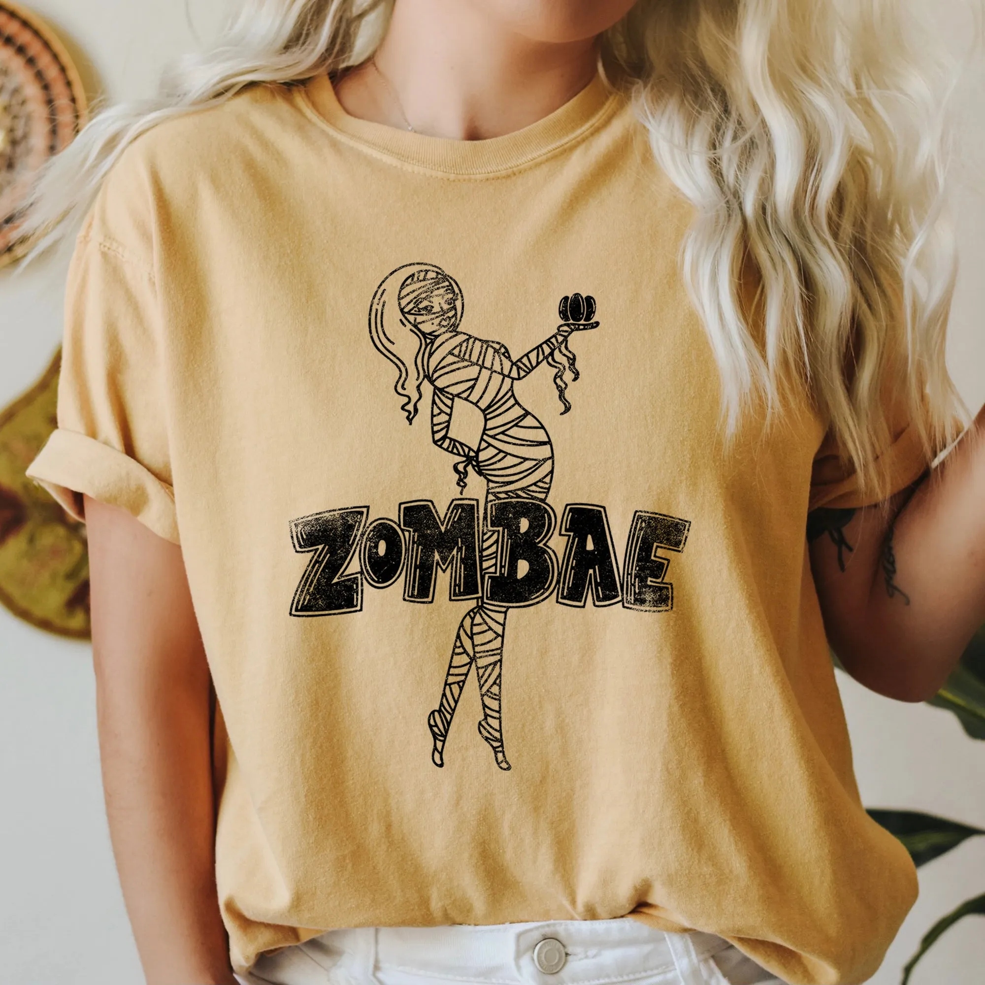 Zombae Funny Retro Halloween Comfort Colors Tshirt sold by Refinery Number One product image thumbnail 3
