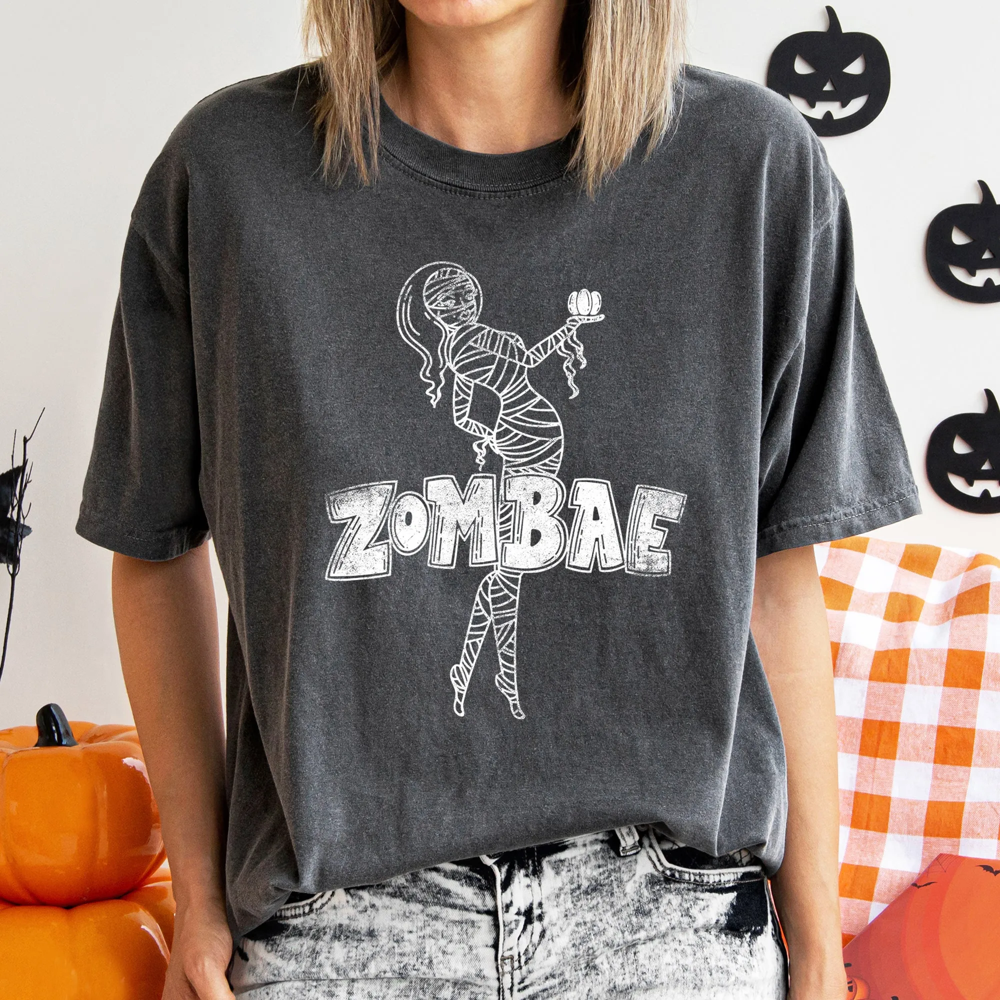 Zombae Funny Retro Halloween Comfort Colors Tshirt sold by Refinery Number One product image thumbnail 4