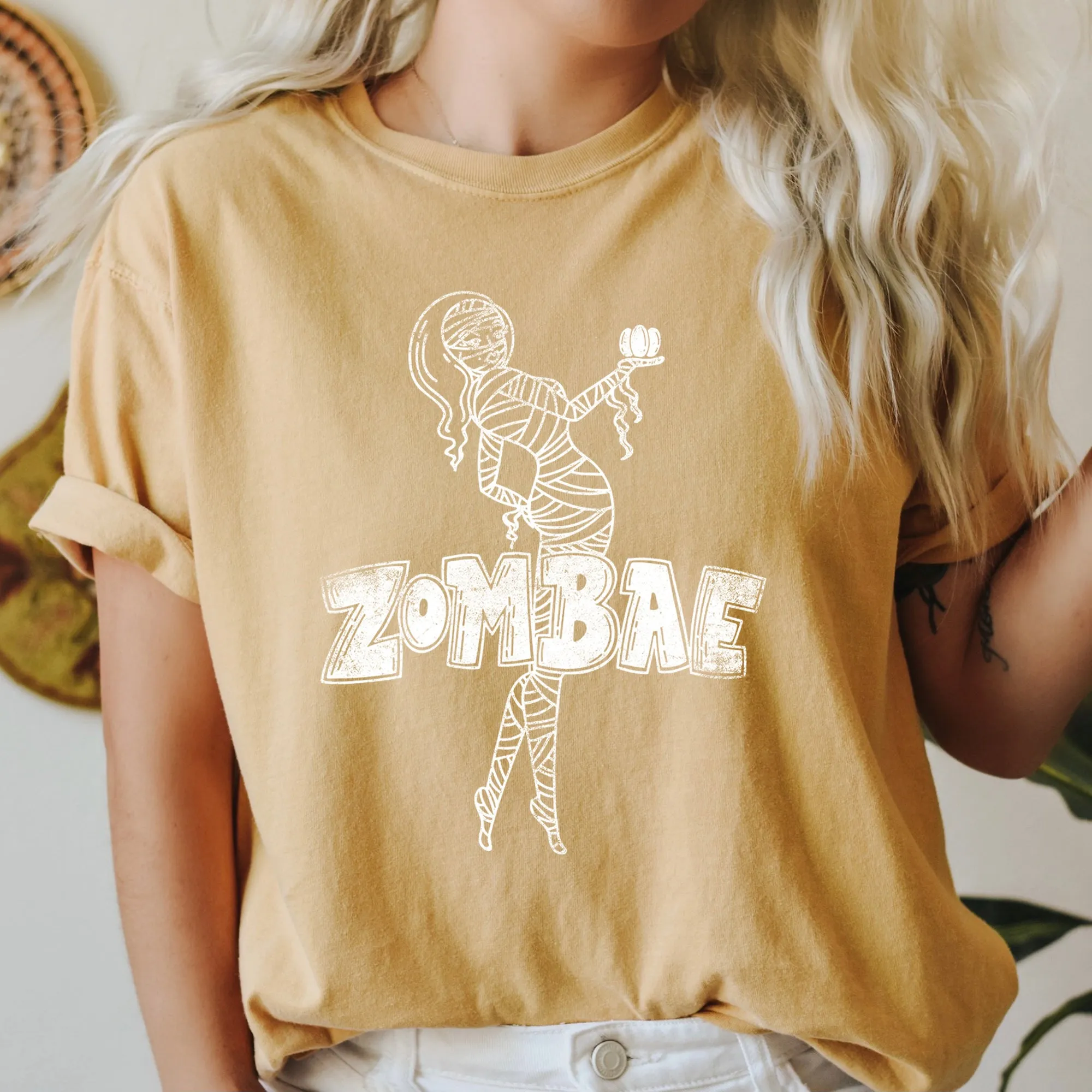 Zombae Funny Retro Halloween Comfort Colors Tshirt sold by Refinery Number One product image thumbnail 3