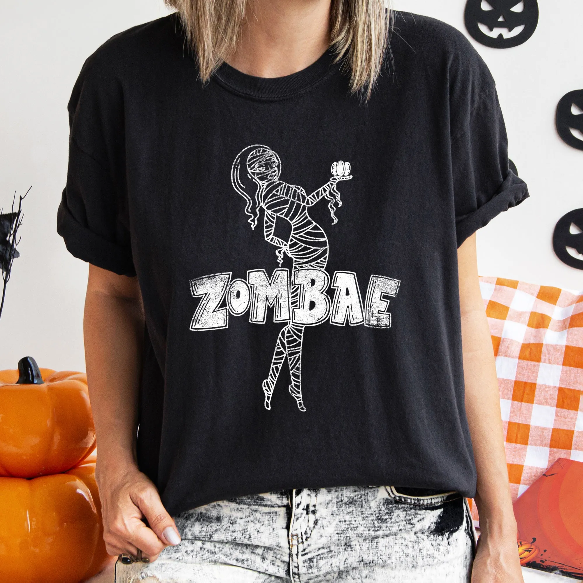 Zombae Funny Retro Halloween Comfort Colors Tshirt sold by Refinery Number One