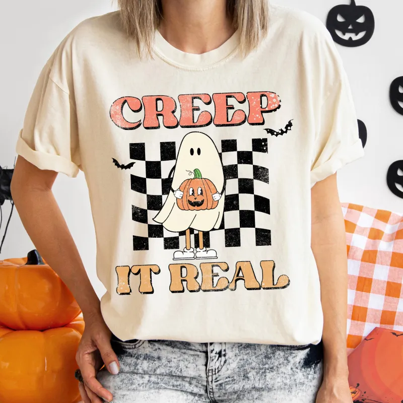 Creep It Real Vintage Halloween Comfort Colors Tshirt sold by Refinery Number One