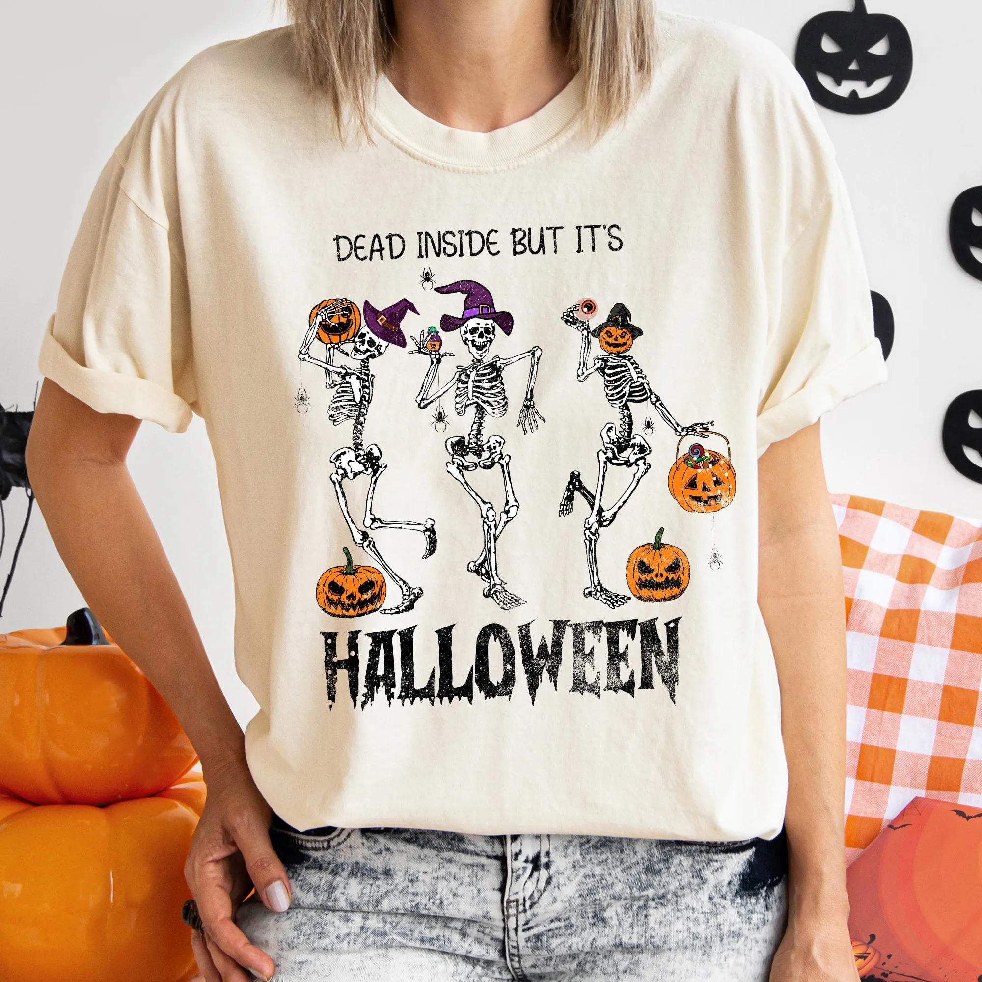 Dead Inside Vintage Halloween Comfort Colors Tshirt sold by Refinery Number One
