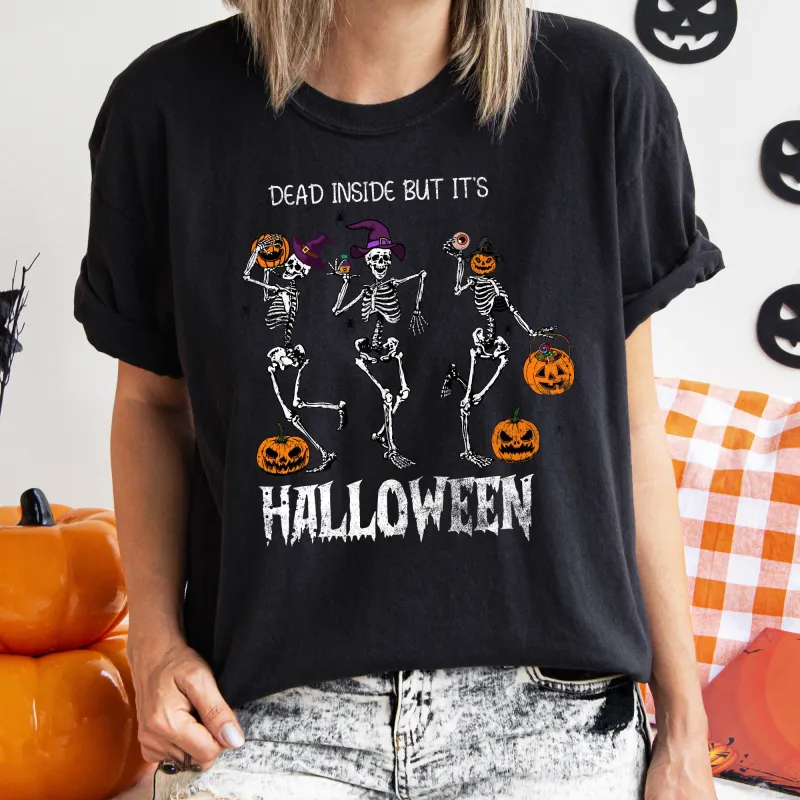 Dead Inside Skeletons Vintage Halloween Comfort Colors Tshirt sold by Refinery Number One
