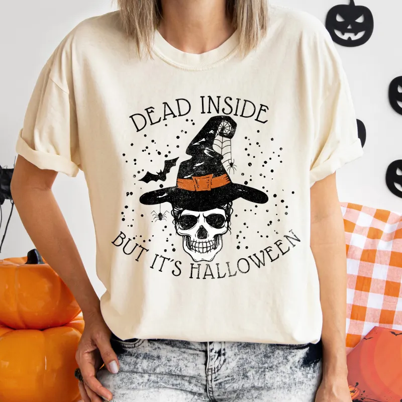 Dead Inside Skull Vintage Halloween Comfort Colors Tshirt sold by Refinery Number One