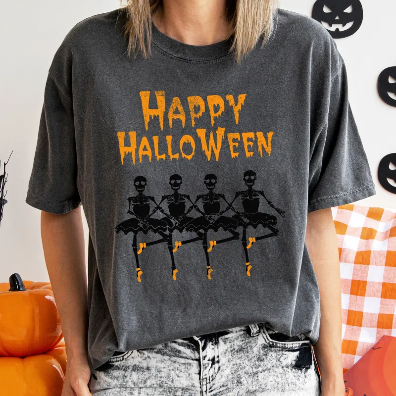 Happy Halloween Ballerinas Retro Halloween Comfort Colors Tshirt sold by Refinery Number One