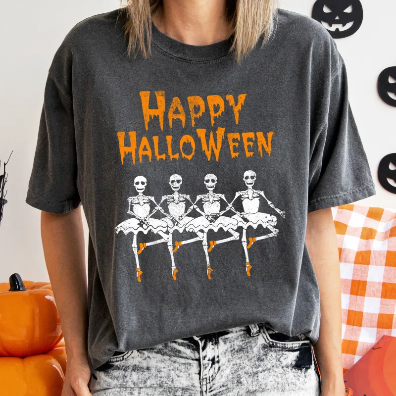 Happy Halloween Ballerinas Vintage Halloween Comfort Colors Tshirt sold by Refinery Number One