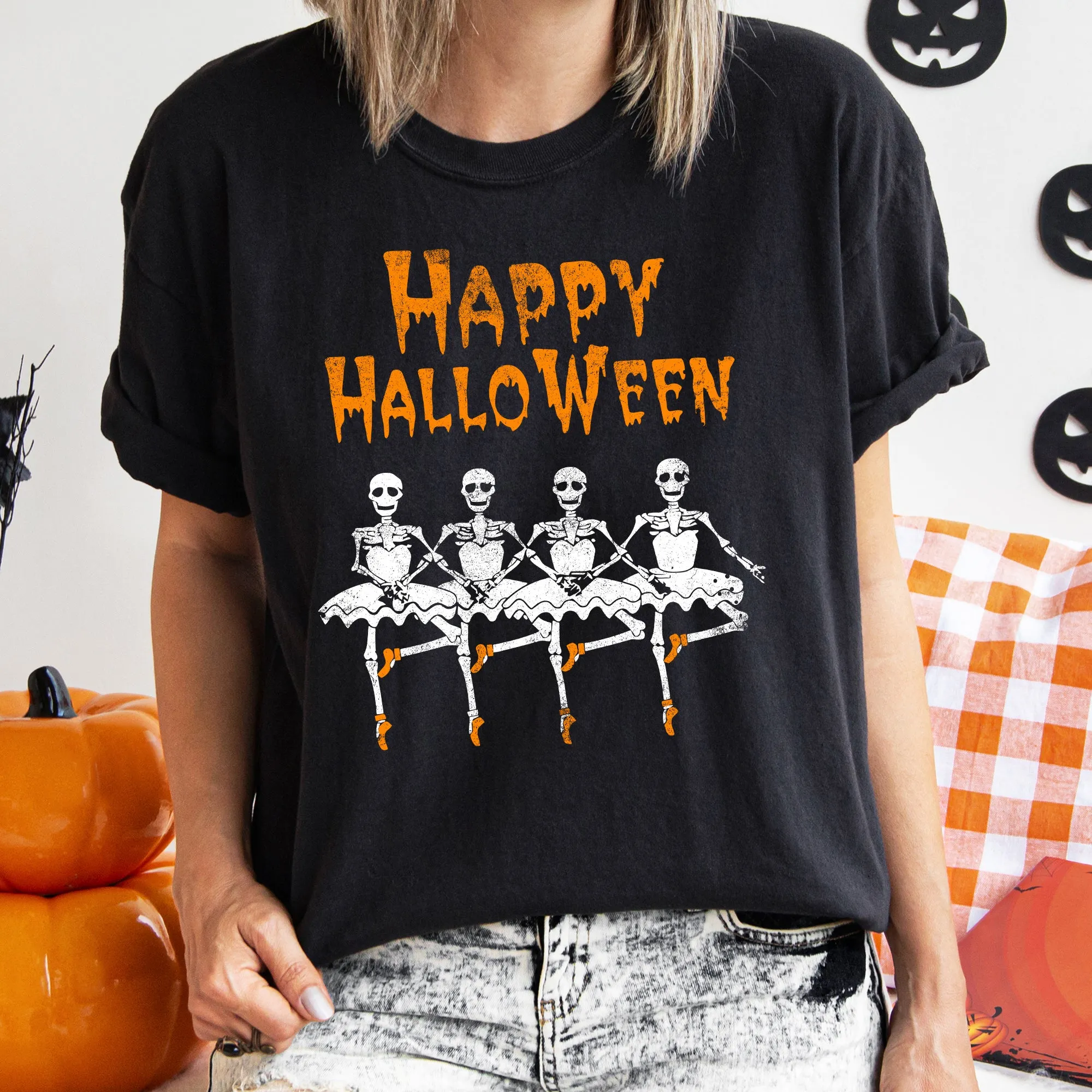 Happy Halloween Ballerinas Vintage Halloween Comfort Colors Tshirt sold by Refinery Number One product image thumbnail 2