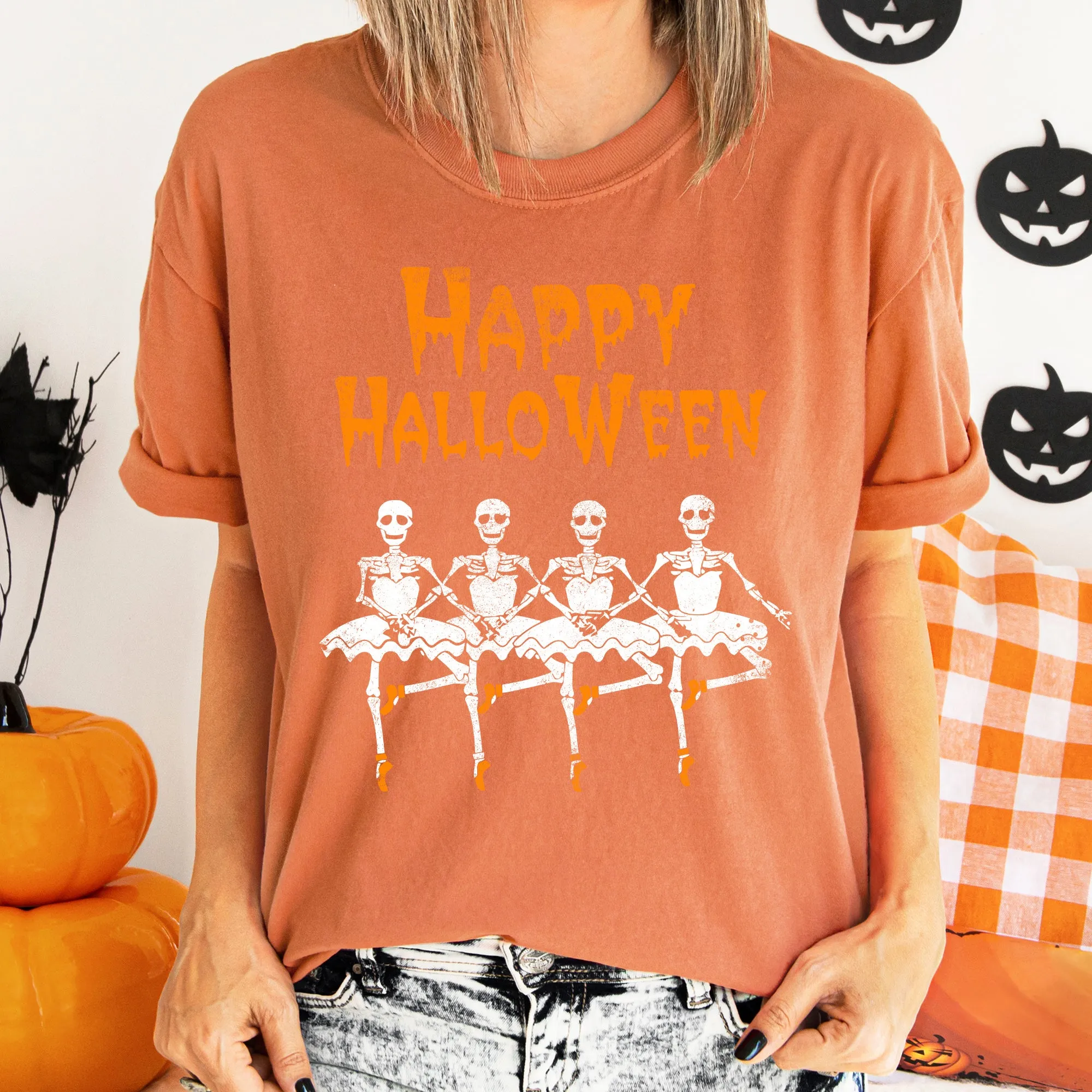 Happy Halloween Ballerinas Vintage Halloween Comfort Colors Tshirt sold by Refinery Number One product image thumbnail 3