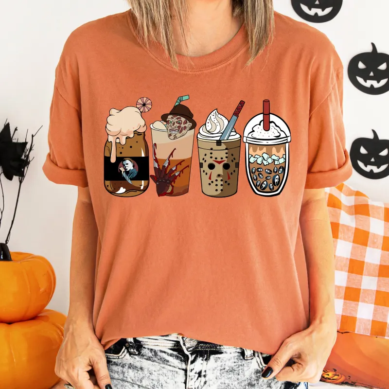 Horror Movie Coffee Vintage Halloween Comfort Colors Tshirt sold by Refinery Number One