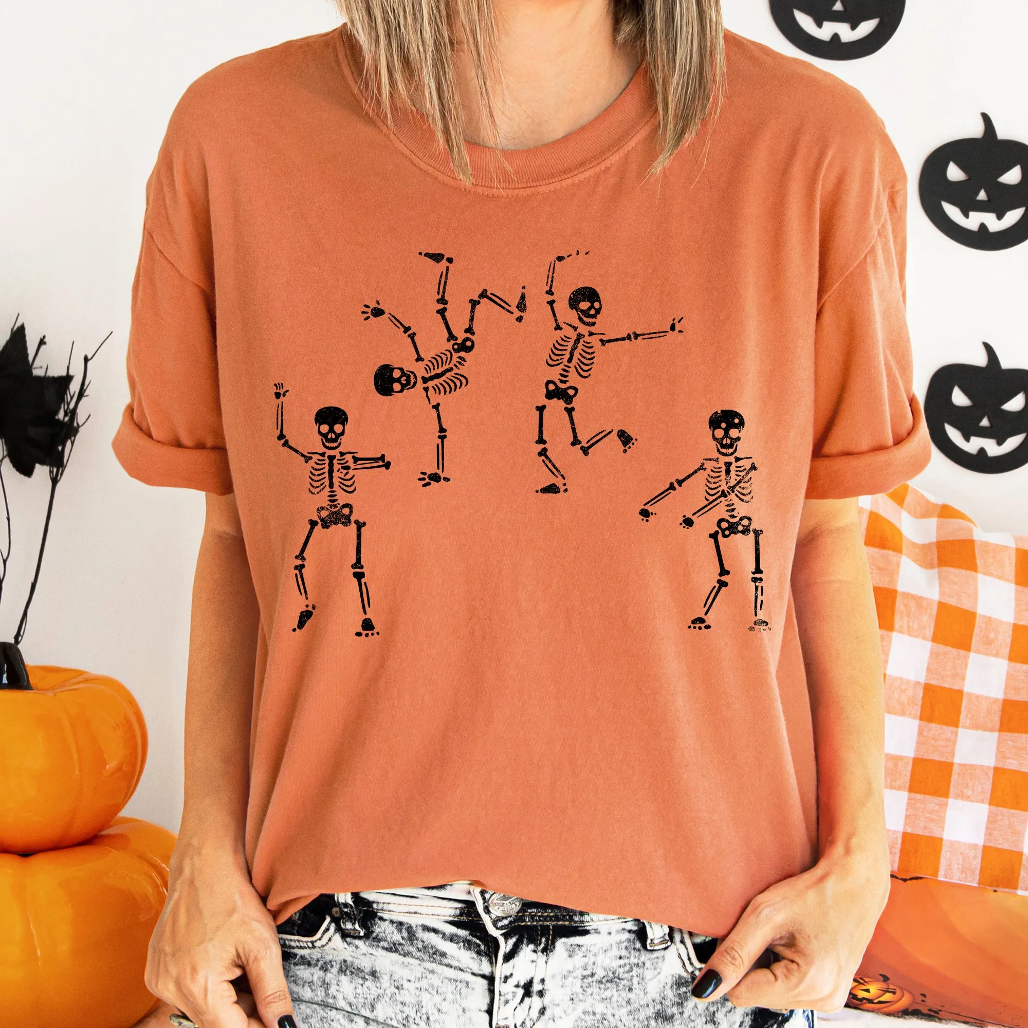 Jumping Skeletons Vintage Halloween Comfort Colors Tshirt sold by Refinery Number One product image thumbnail 3