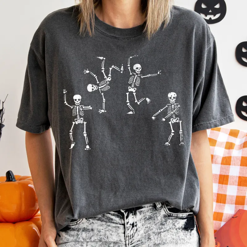 Jumping Skeletons Retro Halloween Comfort Colors Tshirt sold by Refinery Number One