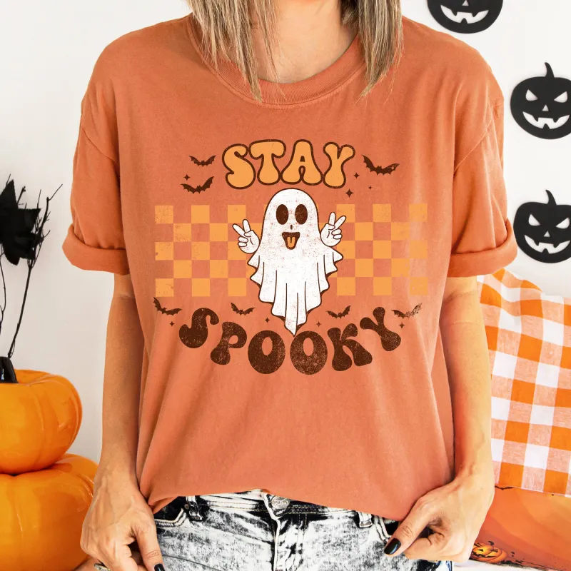 Stay Spooky Retro Halloween Comfort Colors Tshirt sold by Refinery Number One