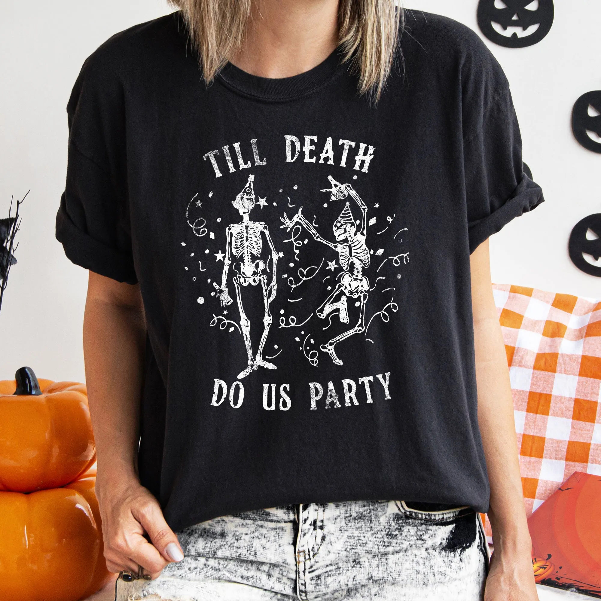 Till Death Vintage Halloween Comfort Colors Tshirt sold by Refinery Number One product image thumbnail 2