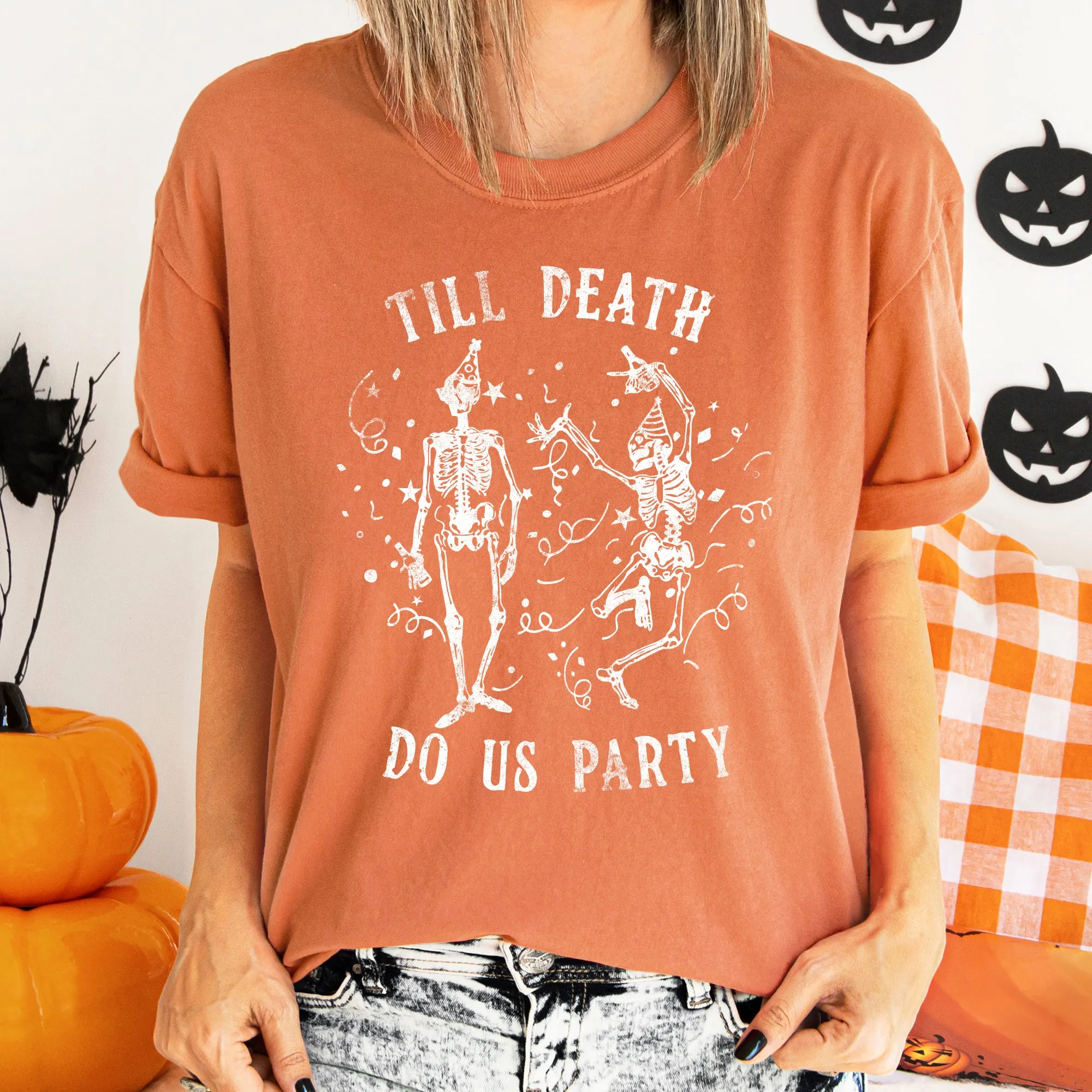 Till Death Vintage Halloween Comfort Colors Tshirt sold by Refinery Number One product image thumbnail 3