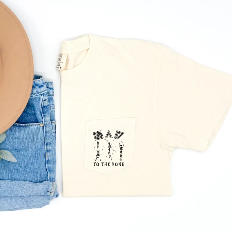 Bad To The Bone Halloween Pocket Comfort Colors Tshirt sold by Refinery Number One