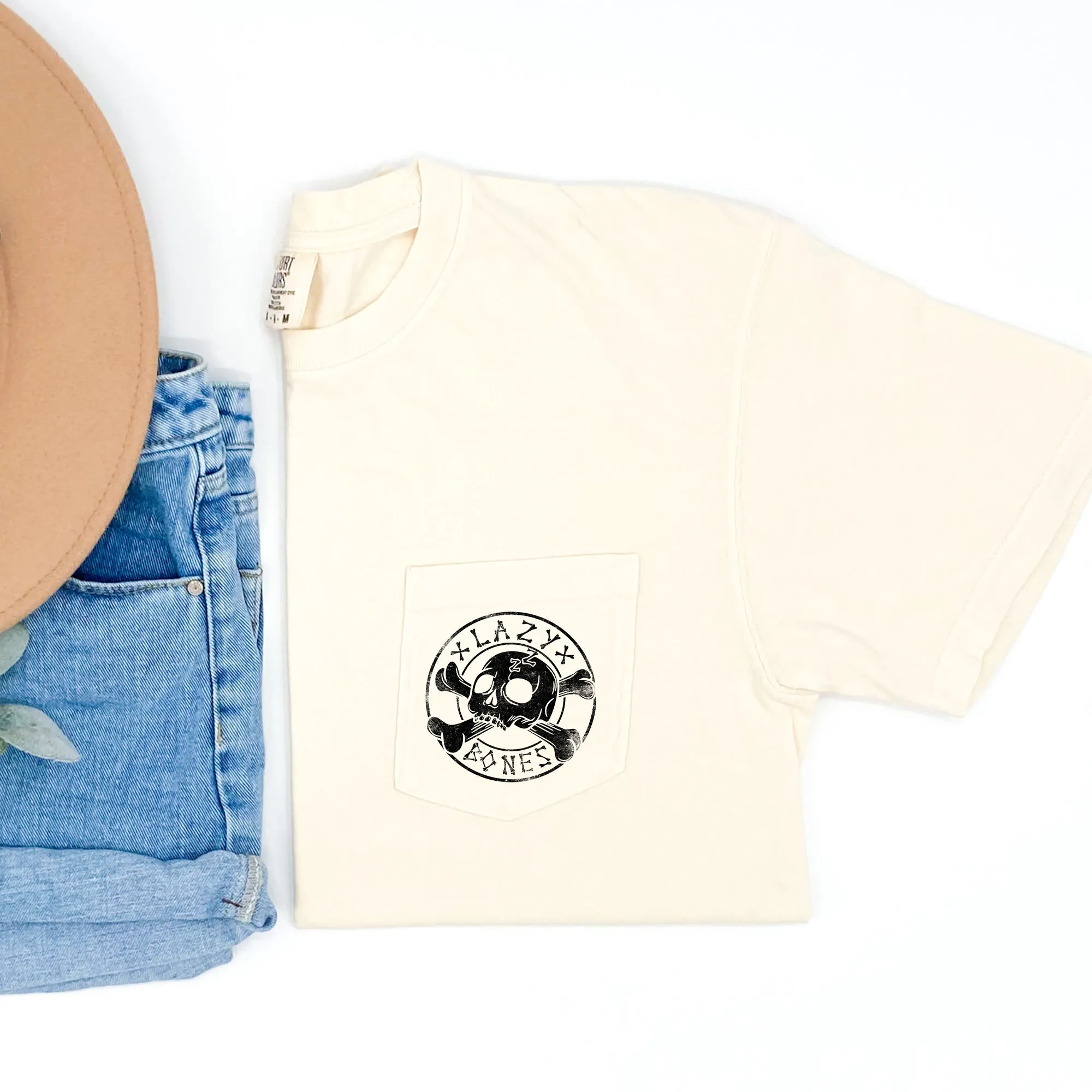 Lazy Bones Halloween Pocket Comfort Colors Tshirt sold by Refinery Number One